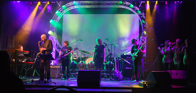 Purple Fish Tribute to Pink Floyd at Melksham and Swindon with DMX Effects lighting by Lightprovider